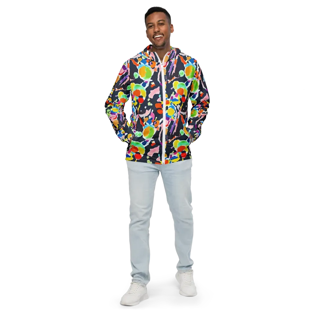 Kaleido Burst on Men's Windbreaker — Front