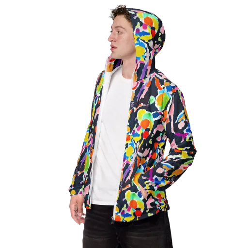 Kaleido Burst on a Men's Windbreaker