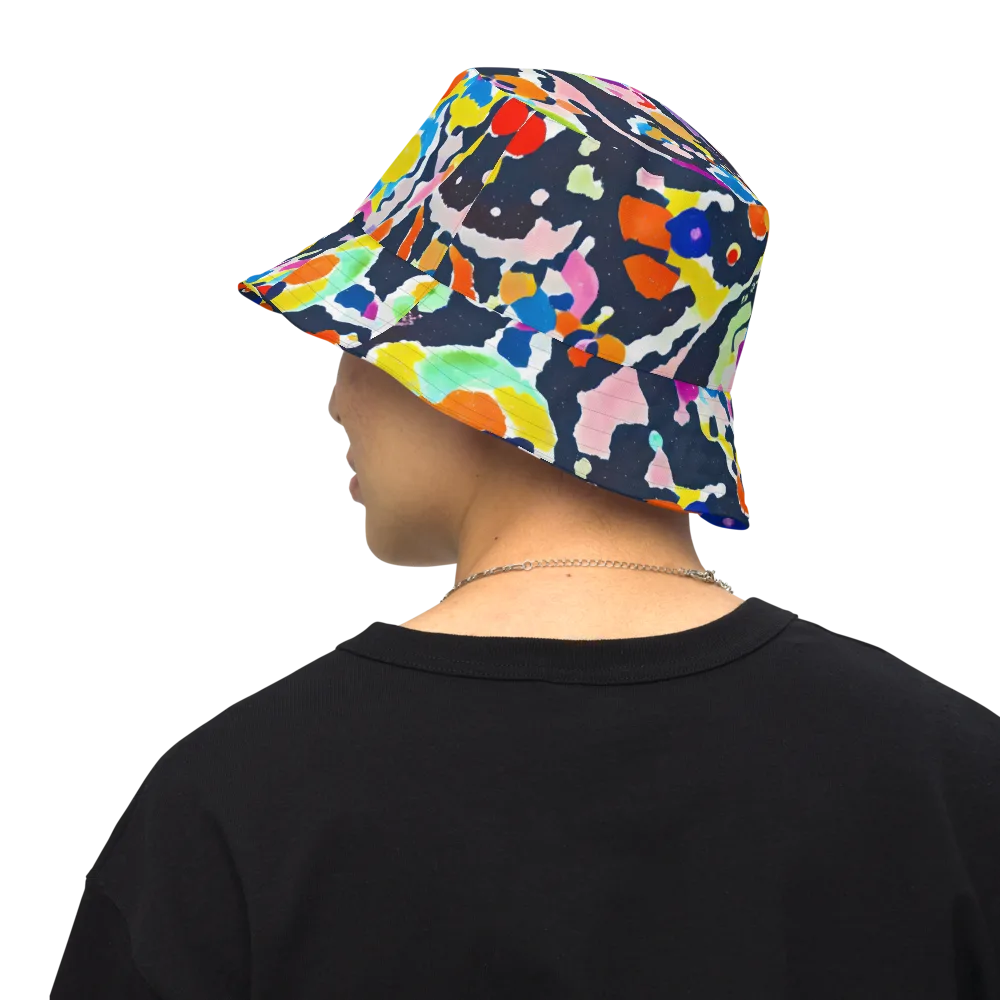 Kaleido Burst on Reversible Bucket Hat — Back Inside