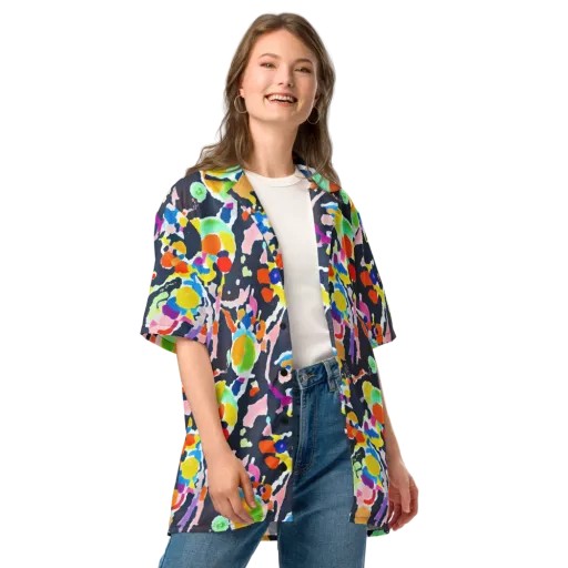 Kaleido Burst on a Button Shirt