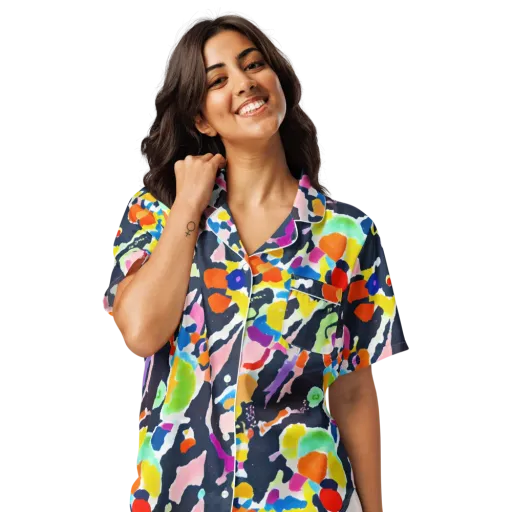 Kaleido Burst on a Women's Short Sleeve Pajama Top