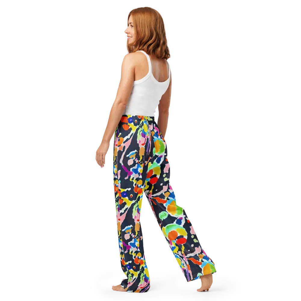 Kaleido Burst on Women's Pajama Pants — Back