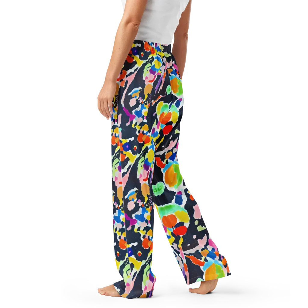 Kaleido Burst on Women's Pajama Pants — Left