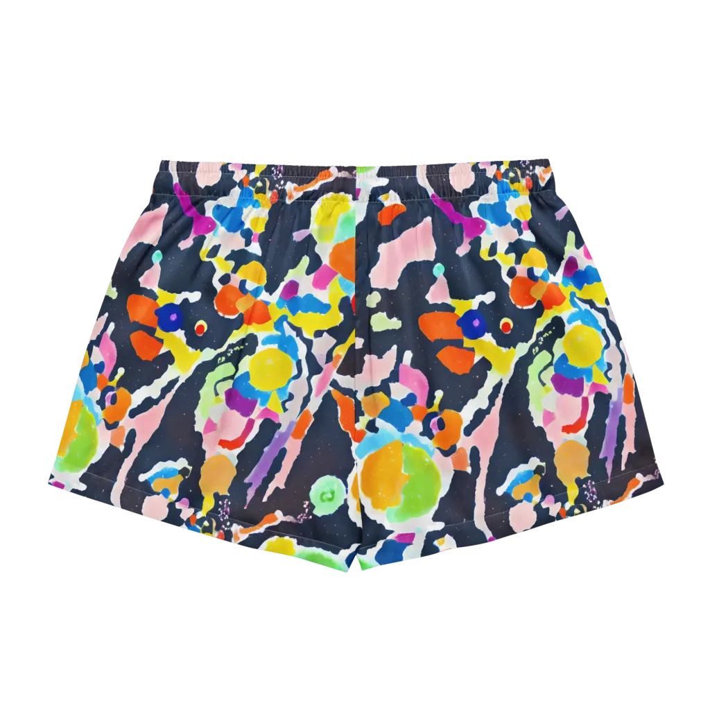 Kaleido Burst on Women's Pajama Shorts — Back