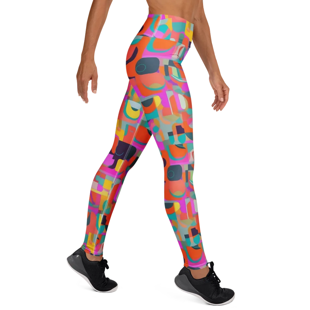 Prism Jumble on Yoga Leggings — Right