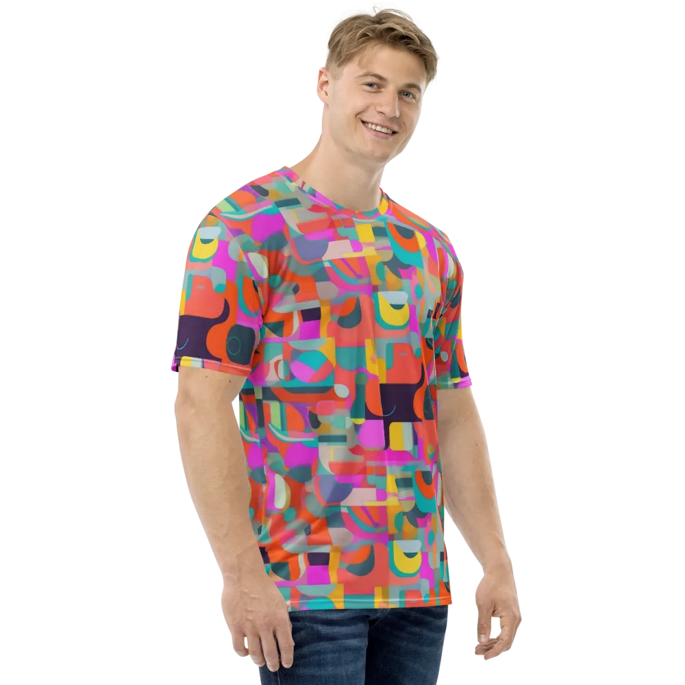 Prism Jumble on Men's Crew Neck T-Shirt — Right