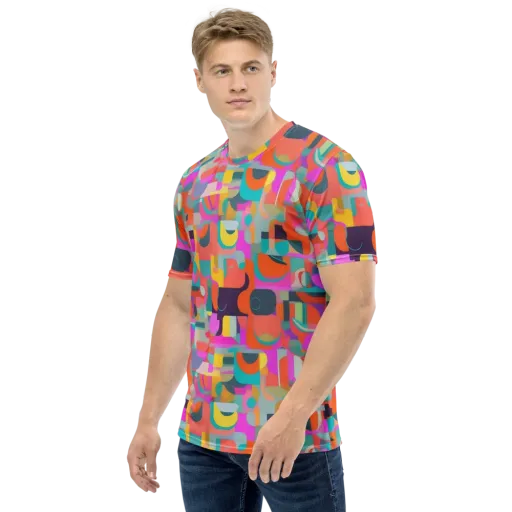 Prism Jumble on a Men's Crew Neck T-Shirt