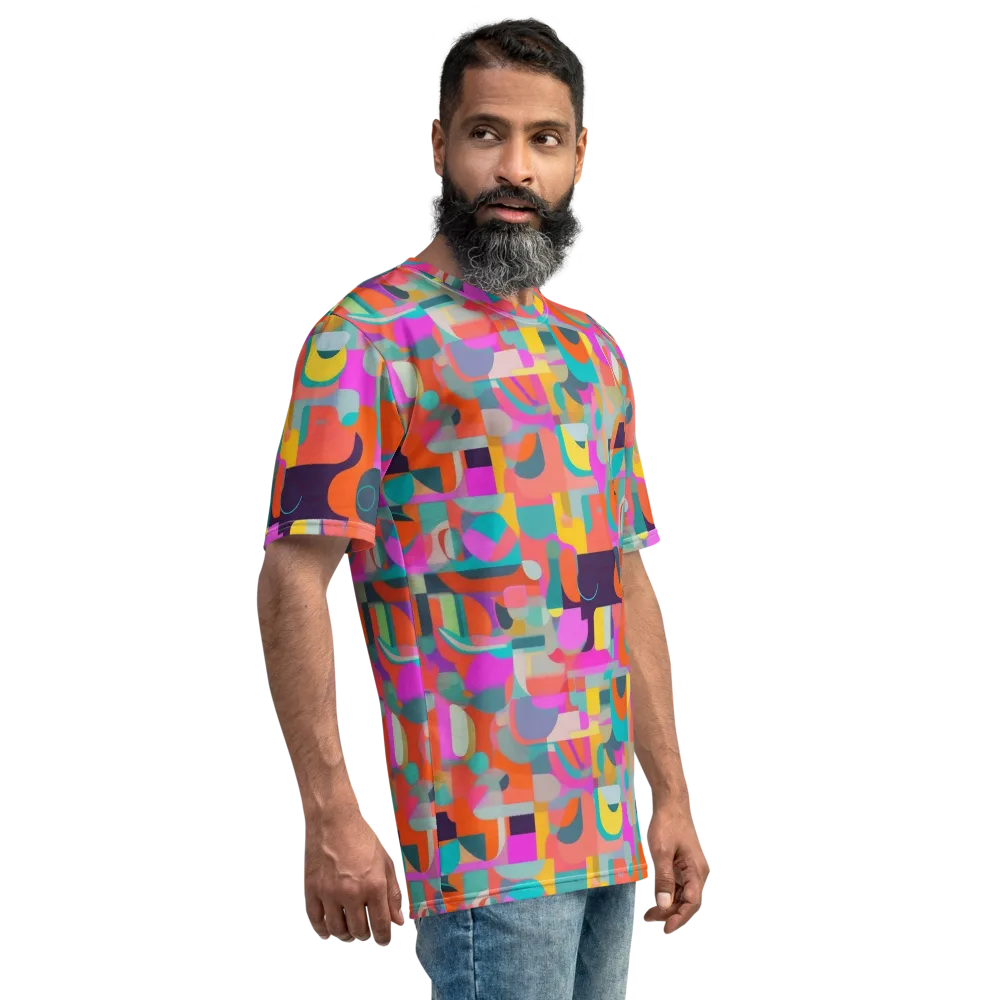 Prism Jumble on Men's Crew Neck T-Shirt — Right