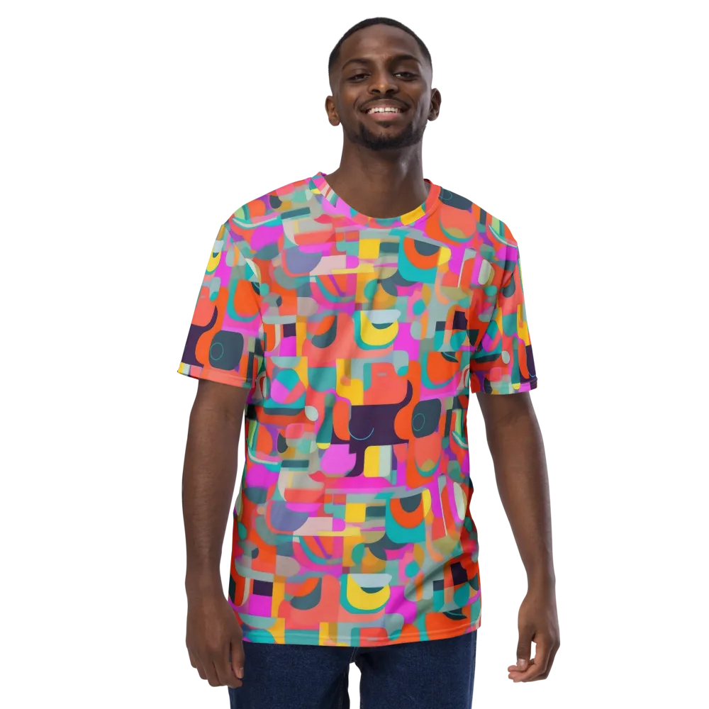 Prism Jumble on Men's Crew Neck T-Shirt — Front