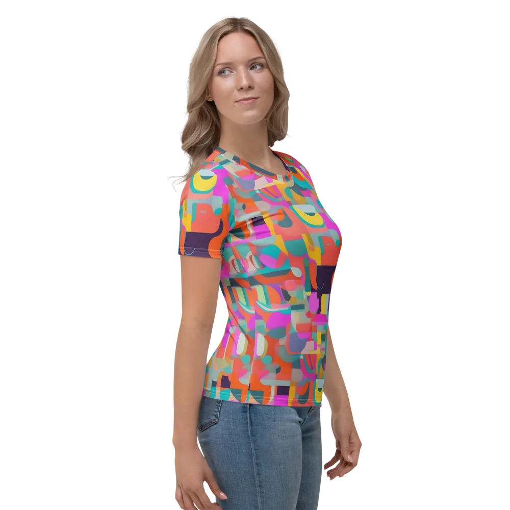 Prism Jumble on Women's Crew Neck T-Shirt — Right