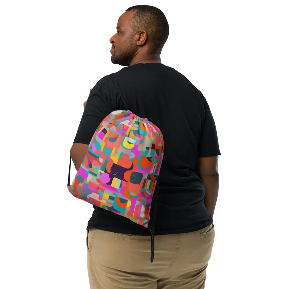 Prism Jumble on Drawstring Bag — Front