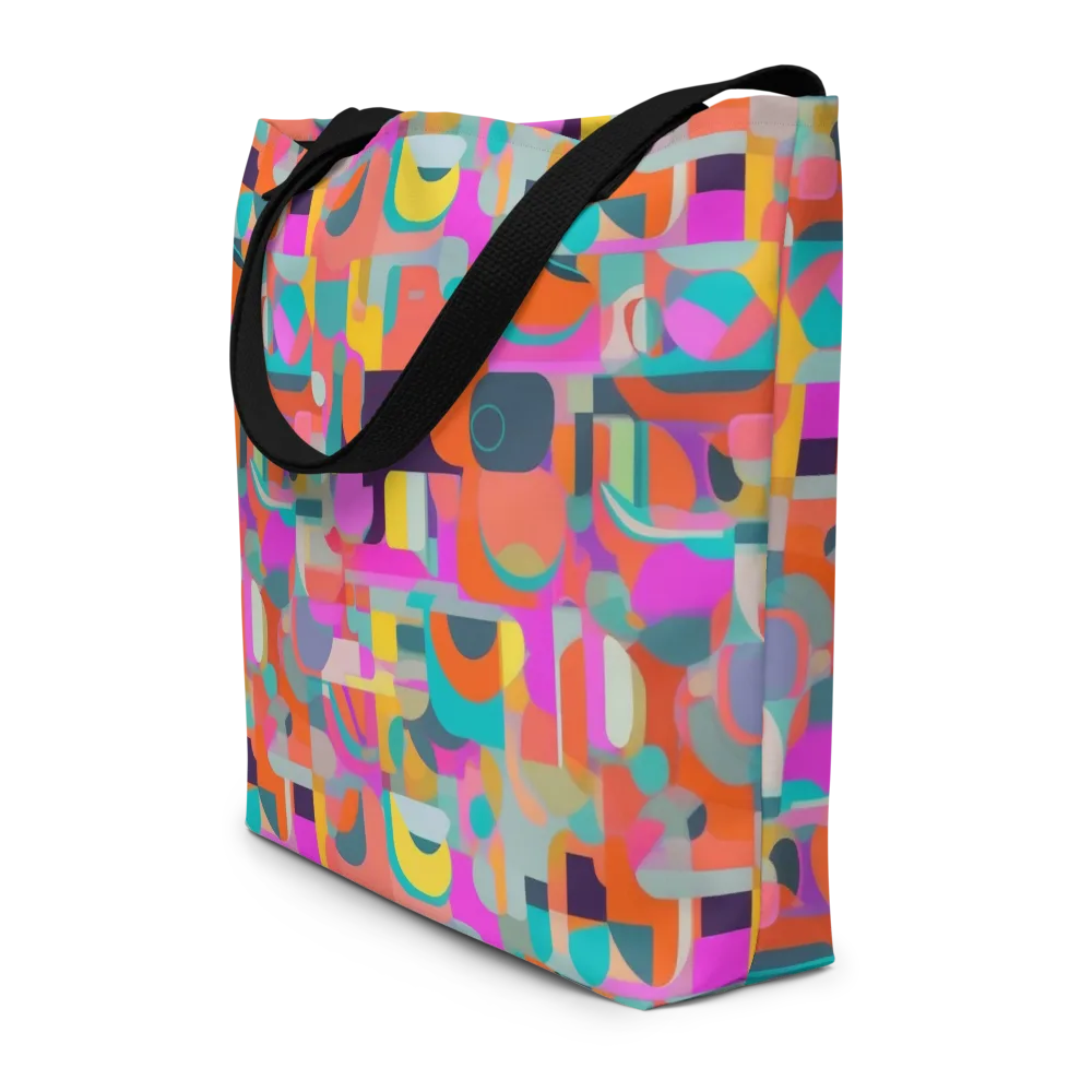 Prism Jumble on Large Tote Bag W/ Pocket — Front