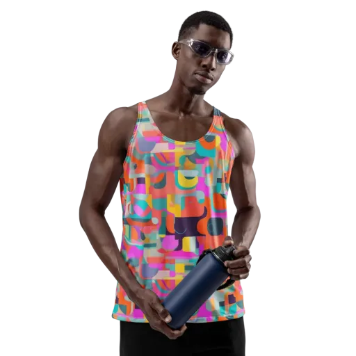 Prism Jumble on a Men's Tank Top
