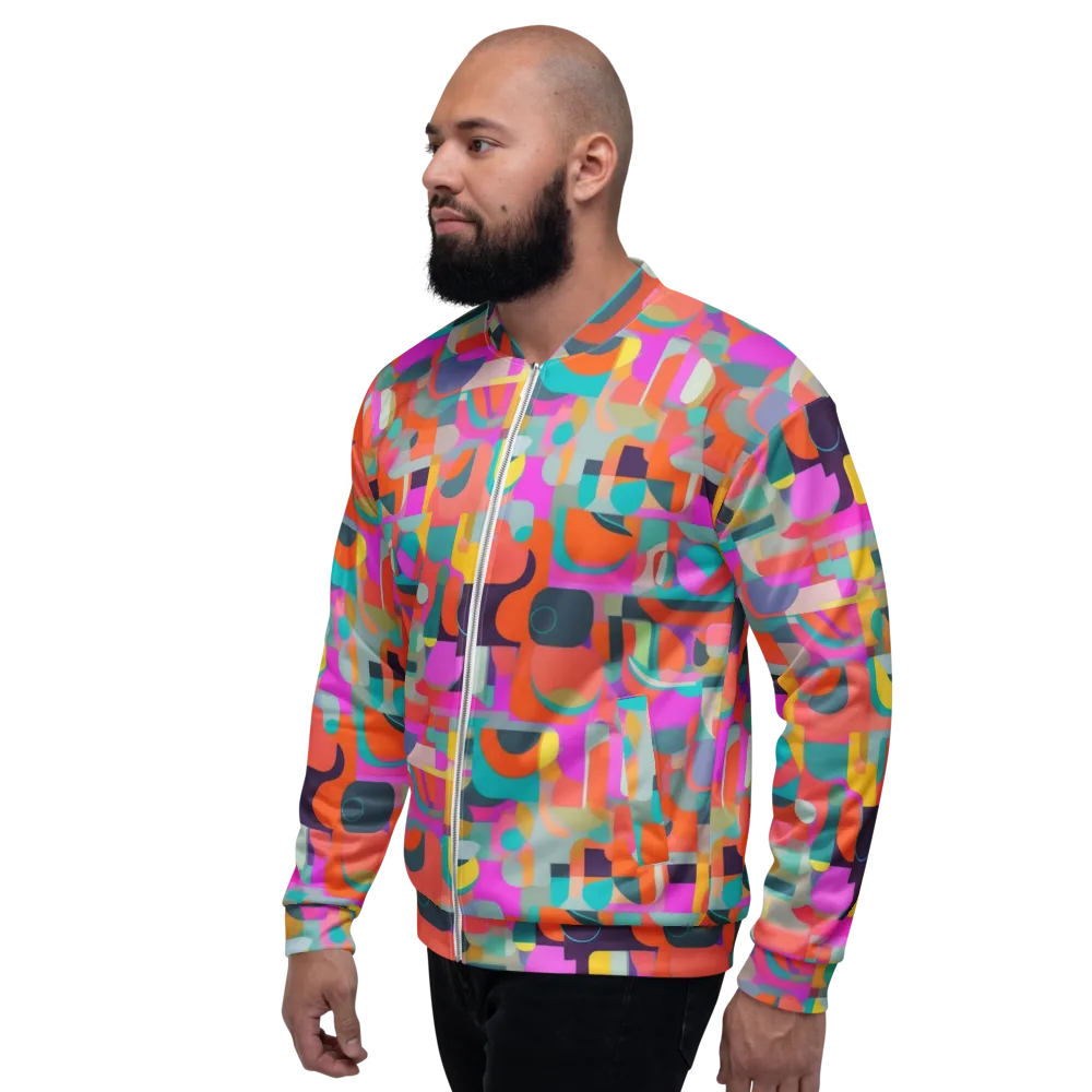 Prism Jumble on Bomber Jacket — Left