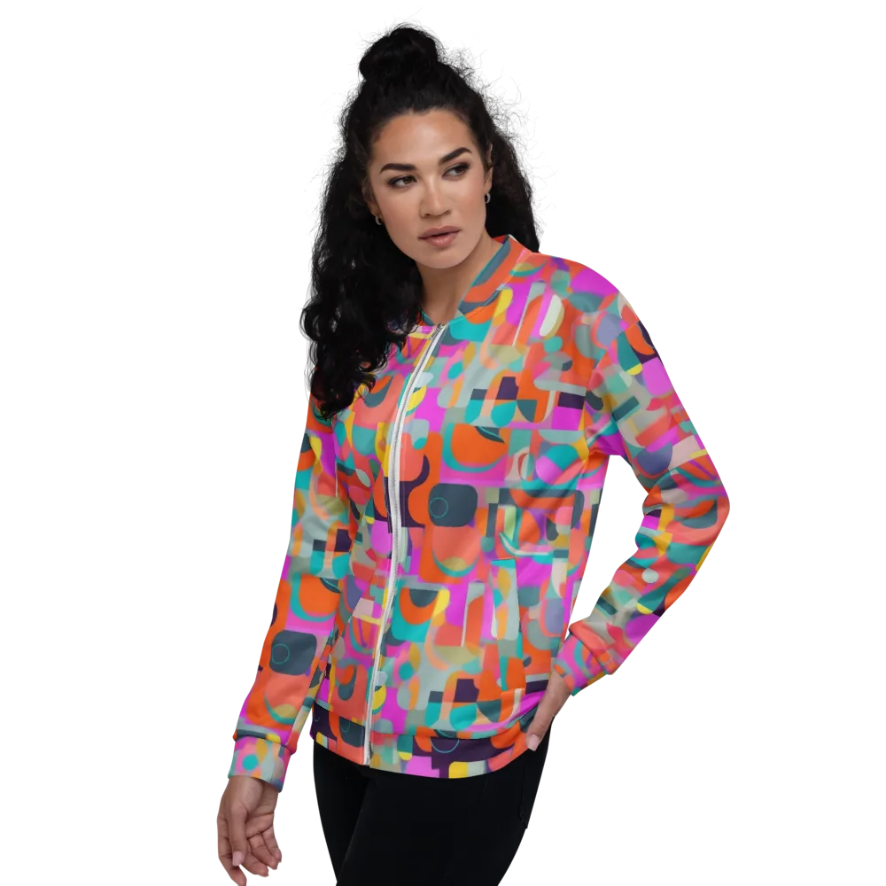 Prism Jumble on Bomber Jacket — Left