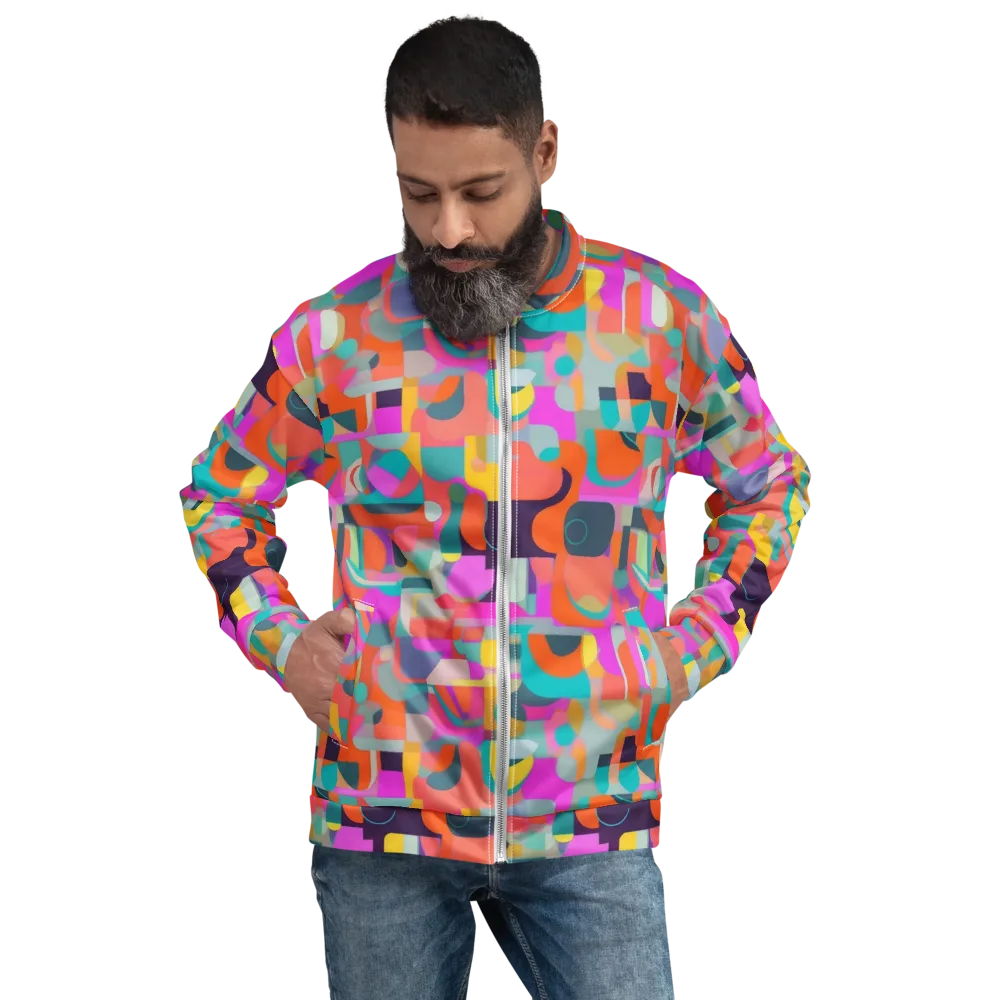 Prism Jumble on Bomber Jacket — Front