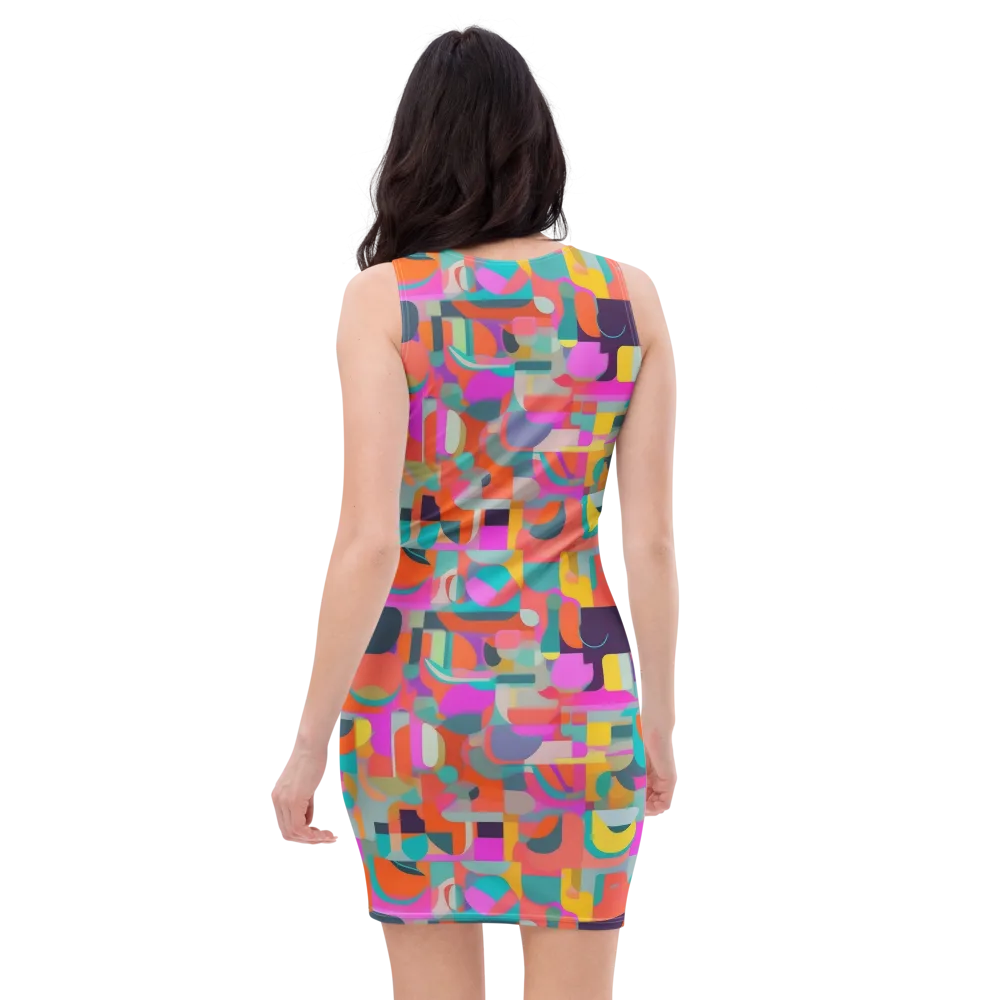 Prism Jumble on Bodycon Dress — Back
