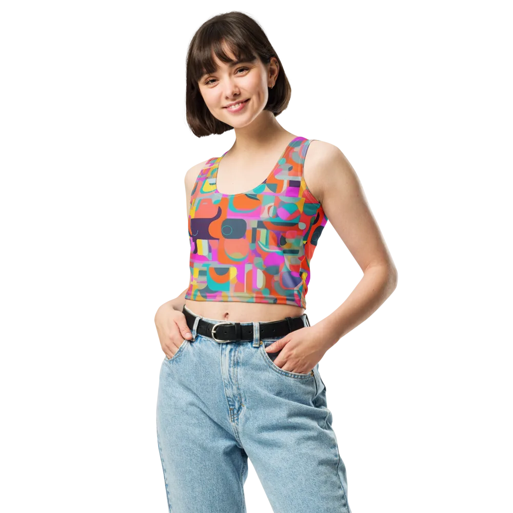 Prism Jumble on Crop Top — Front