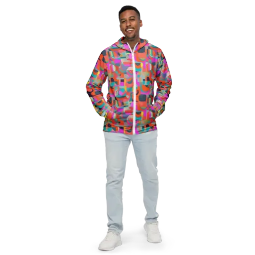 Prism Jumble on a Men's Windbreaker