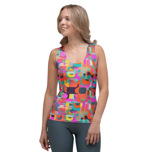 Prism Jumble on a Women's Tank Top