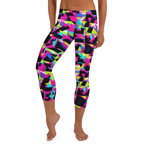 Aftershock Geometry on a Capri Leggings