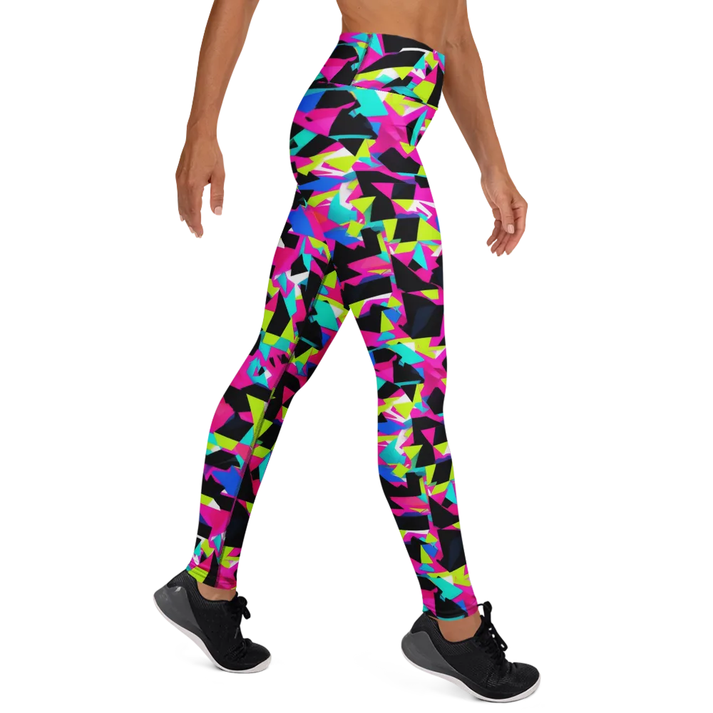 Aftershock Geometry on Yoga Leggings — Right