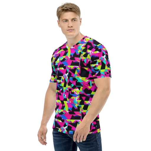 Aftershock Geometry on a Men's Crew Neck T-Shirt