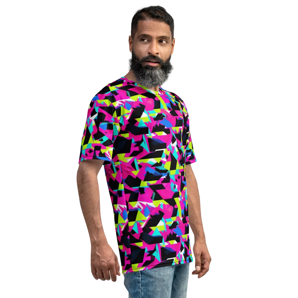Aftershock Geometry on Men's Crew Neck T-Shirt — Right