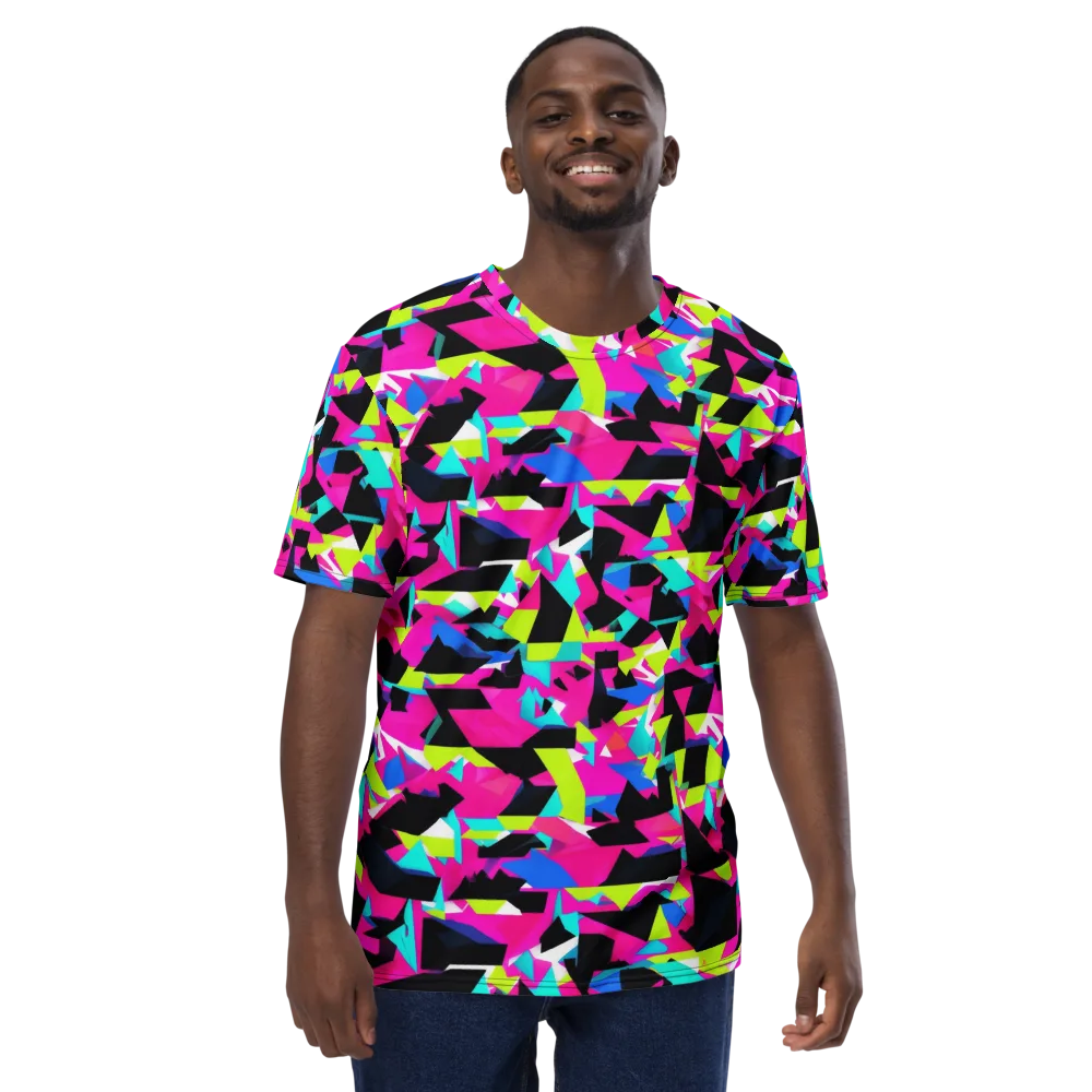 Aftershock Geometry on Men's Crew Neck T-Shirt — Front