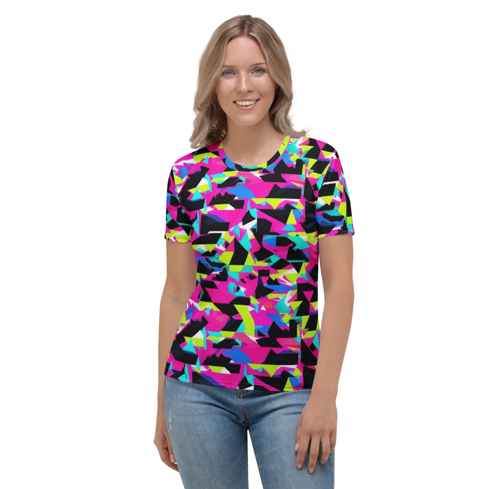 Aftershock Geometry on Women's Crew Neck T-Shirt — Front
