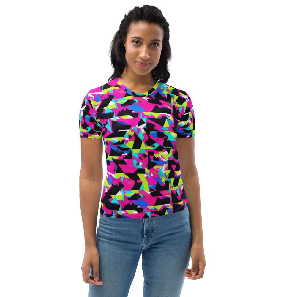 Aftershock Geometry on Women's Crew Neck T-Shirt — Front