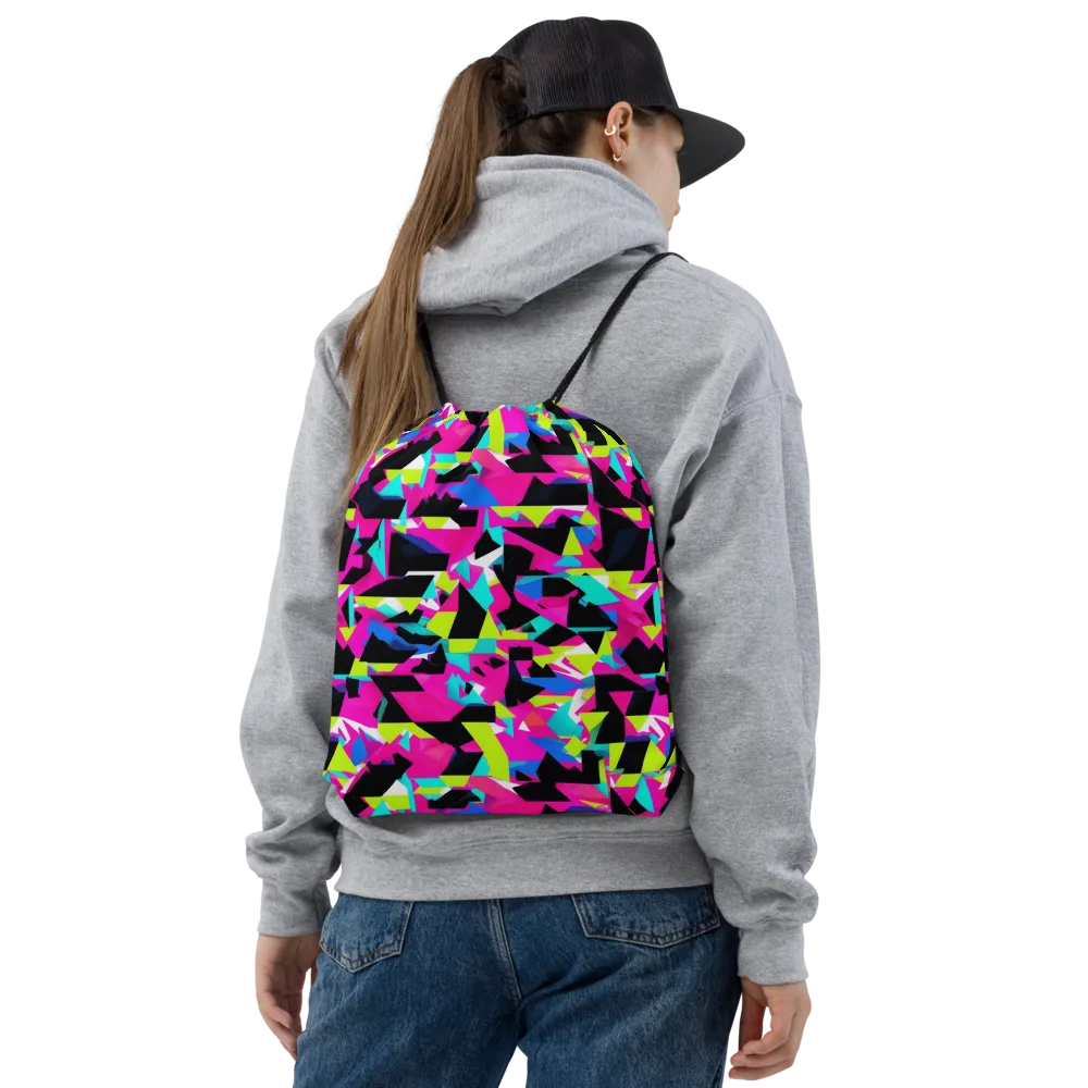 Aftershock Geometry on Drawstring Bag — Front