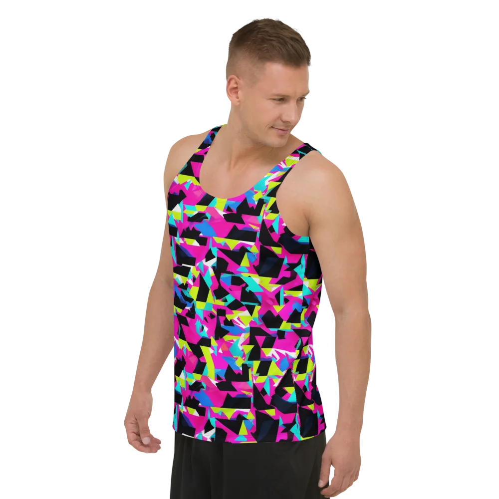 Aftershock Geometry on Men's Tank Top — Left Front