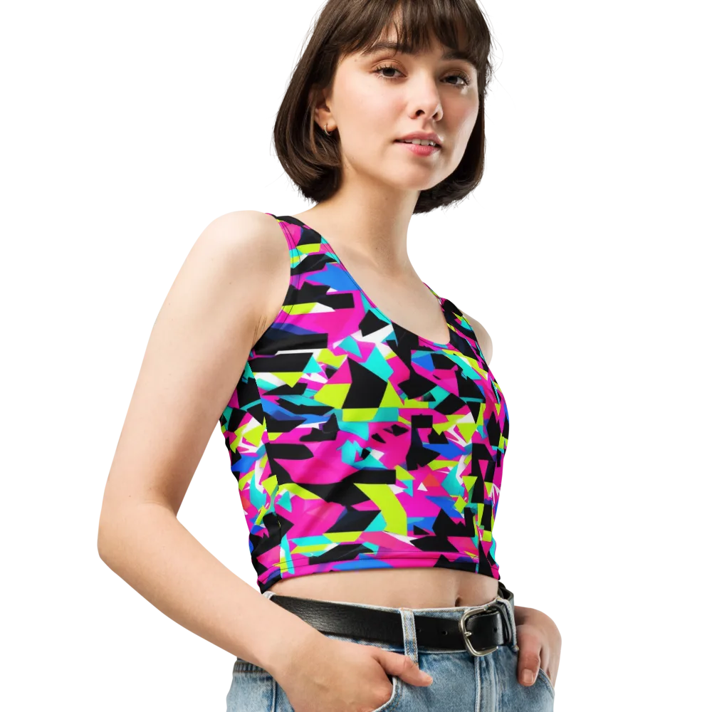 Aftershock Geometry on Crop Top — Right Front