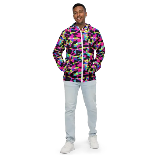 Aftershock Geometry on a Men's Windbreaker