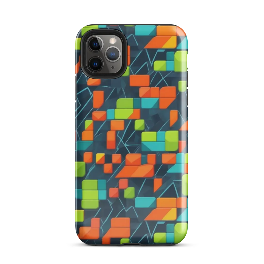Electric Blocks on Tough Case for iPhone® — Front