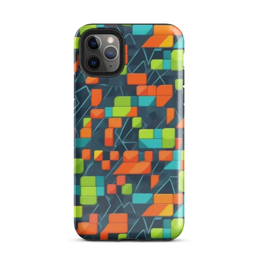 Electric Blocks on a Tough Case for iPhone®