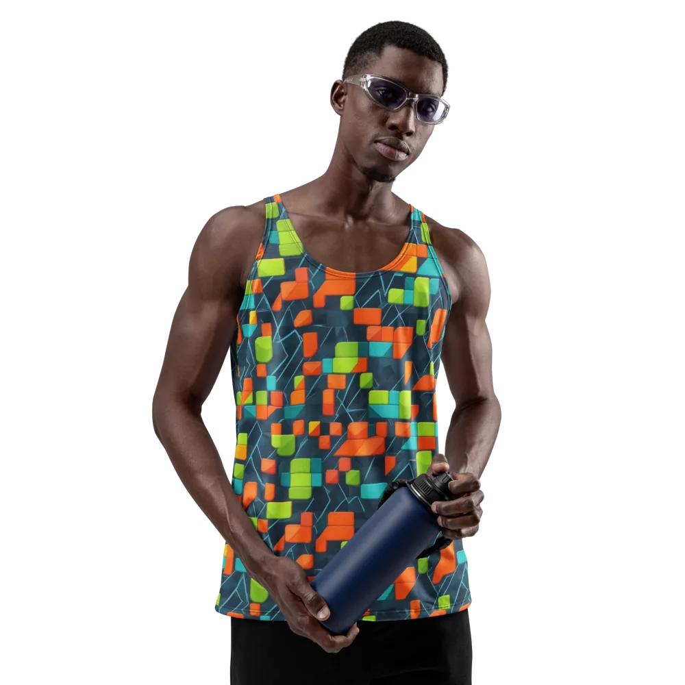 Electric Blocks on Men's Tank Top — Front