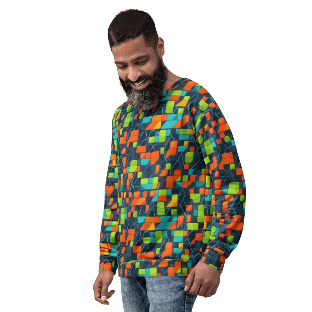 Electric Blocks on Sweatshirt — Left Front