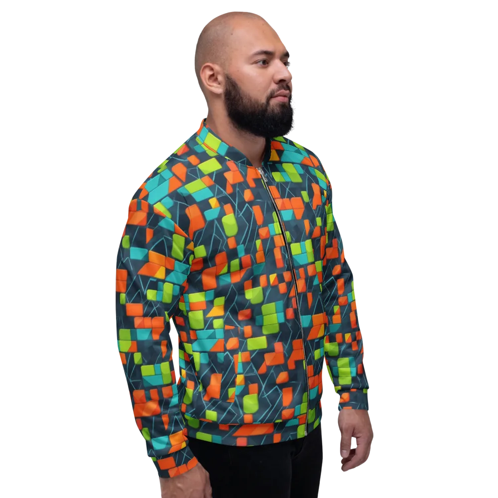 Electric Blocks on Bomber Jacket — Right