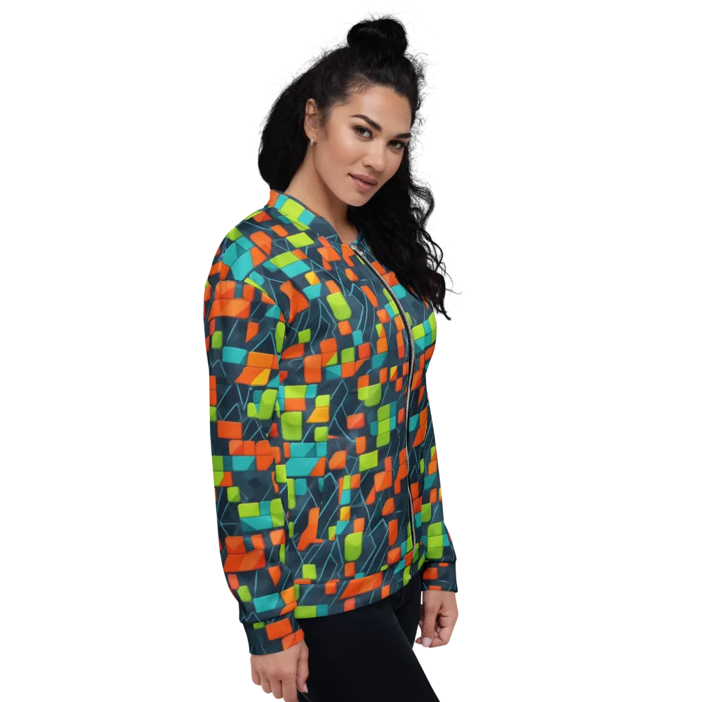 Electric Blocks on Bomber Jacket — Right
