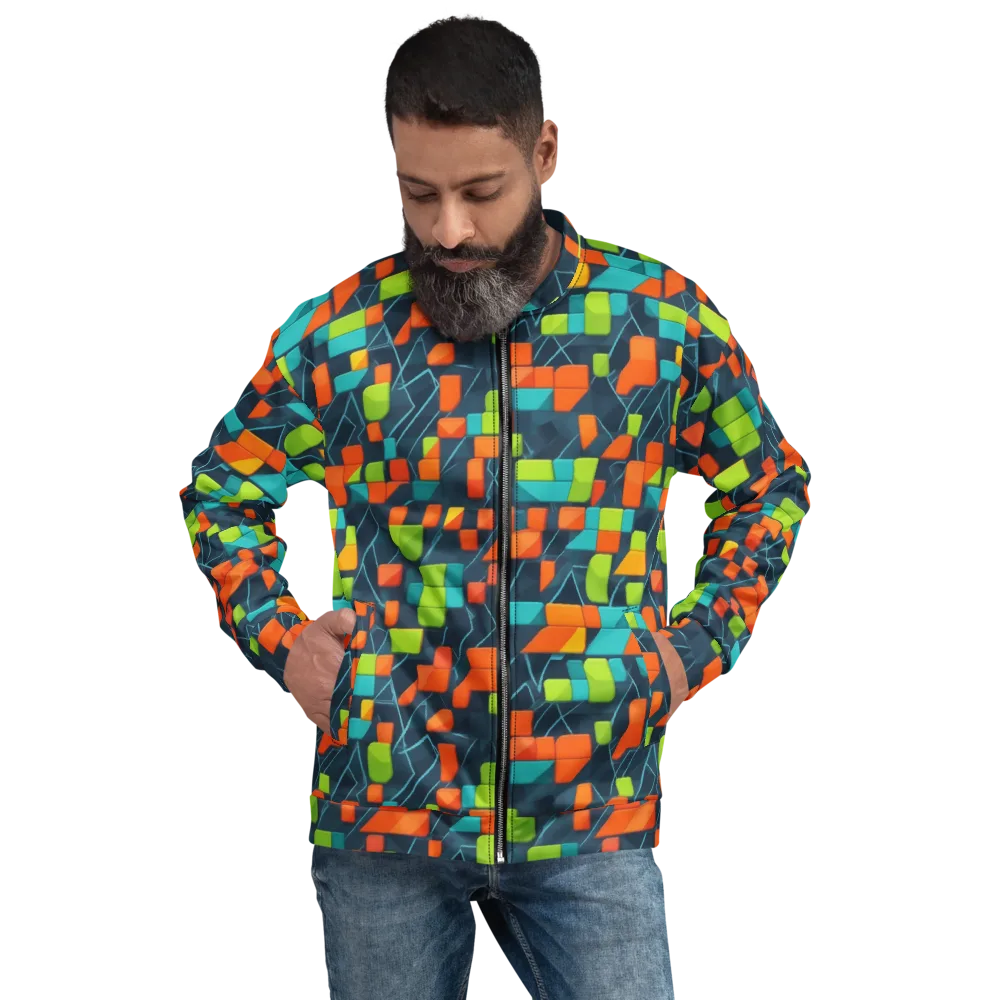 Electric Blocks on Bomber Jacket — Front