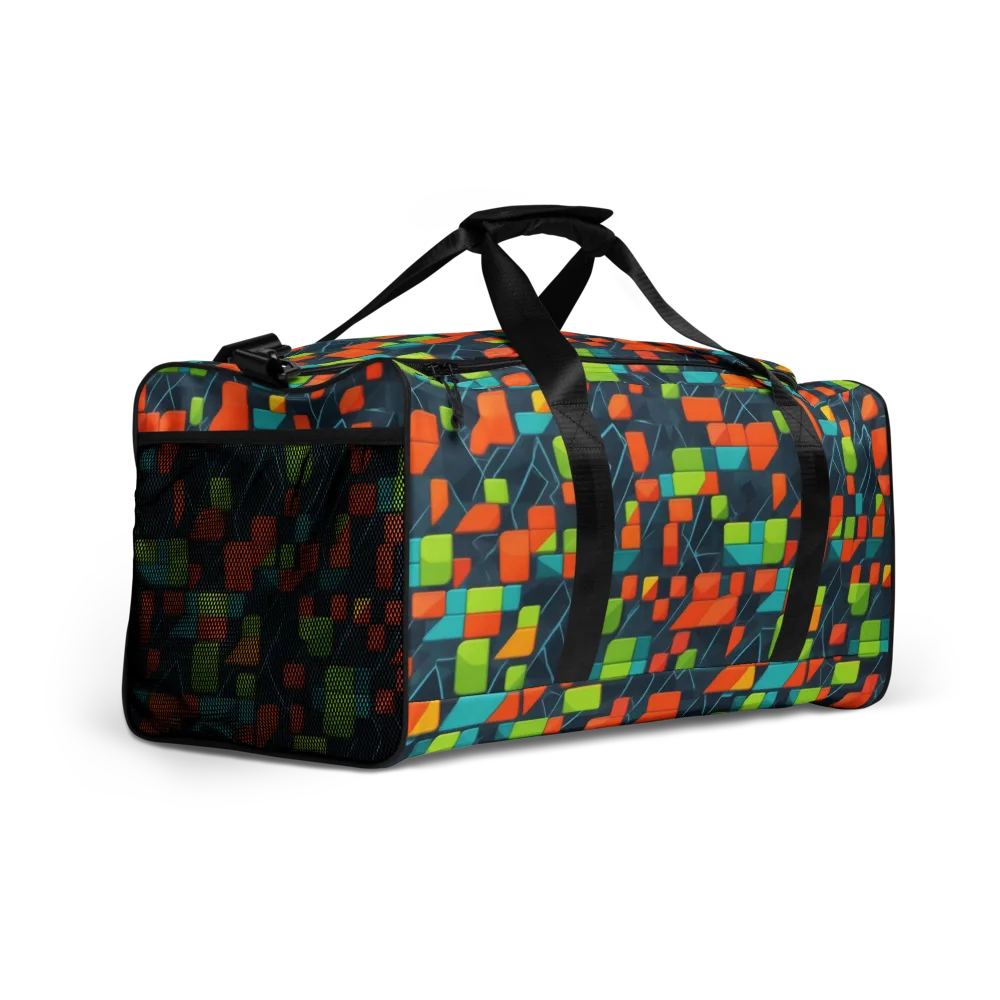 Electric Blocks on Duffle Bag — Right Front