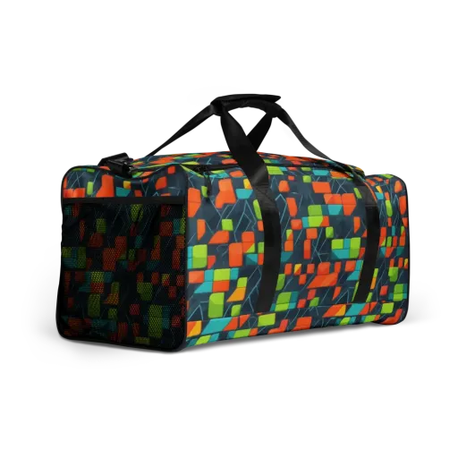 Electric Blocks on a Duffle Bag