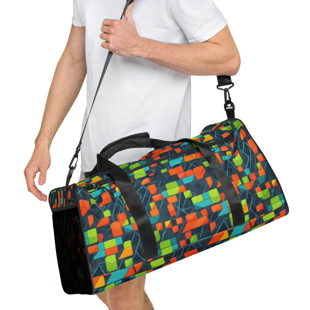 Electric Blocks on Duffle Bag — Right Front