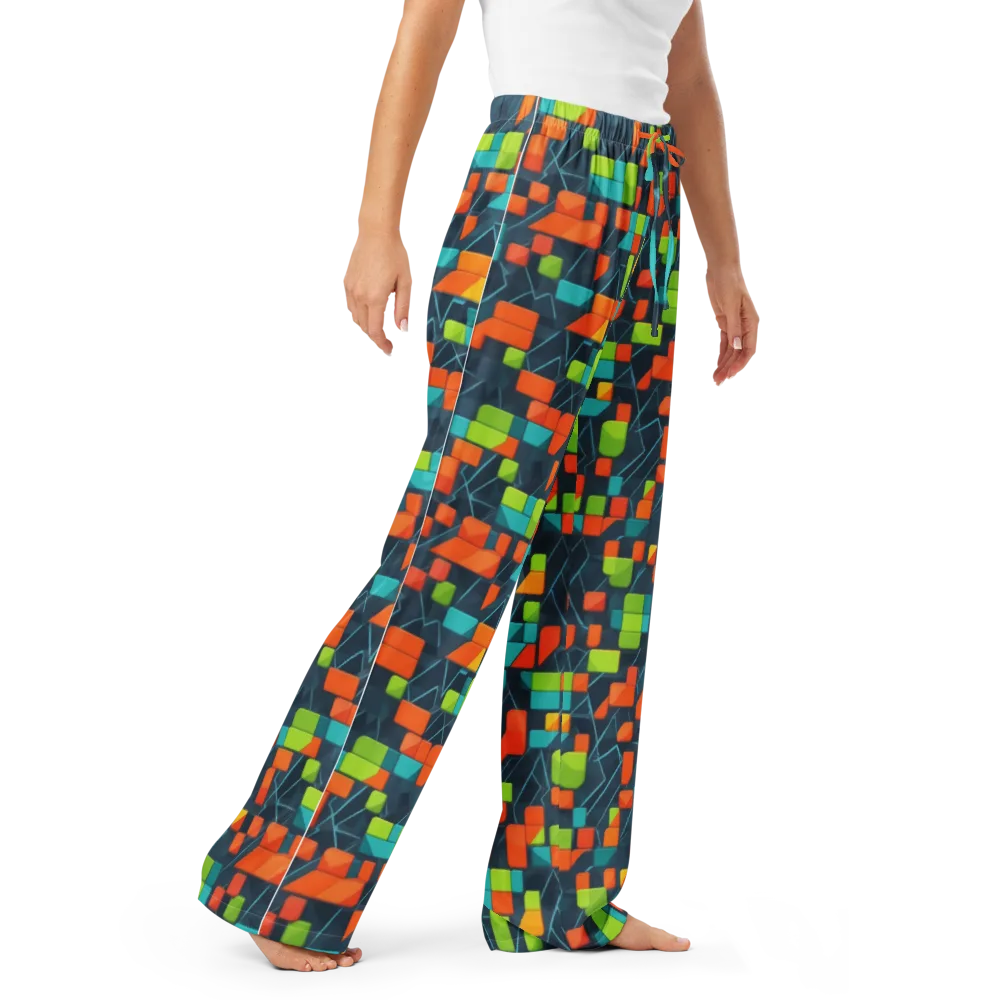 Electric Blocks on Women's Pajama Pants — Right Front