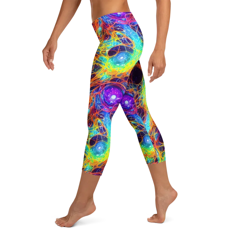 Biomorphic Voltage on Capri Leggings — Left