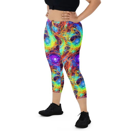 Biomorphic Voltage on a Capri Leggings