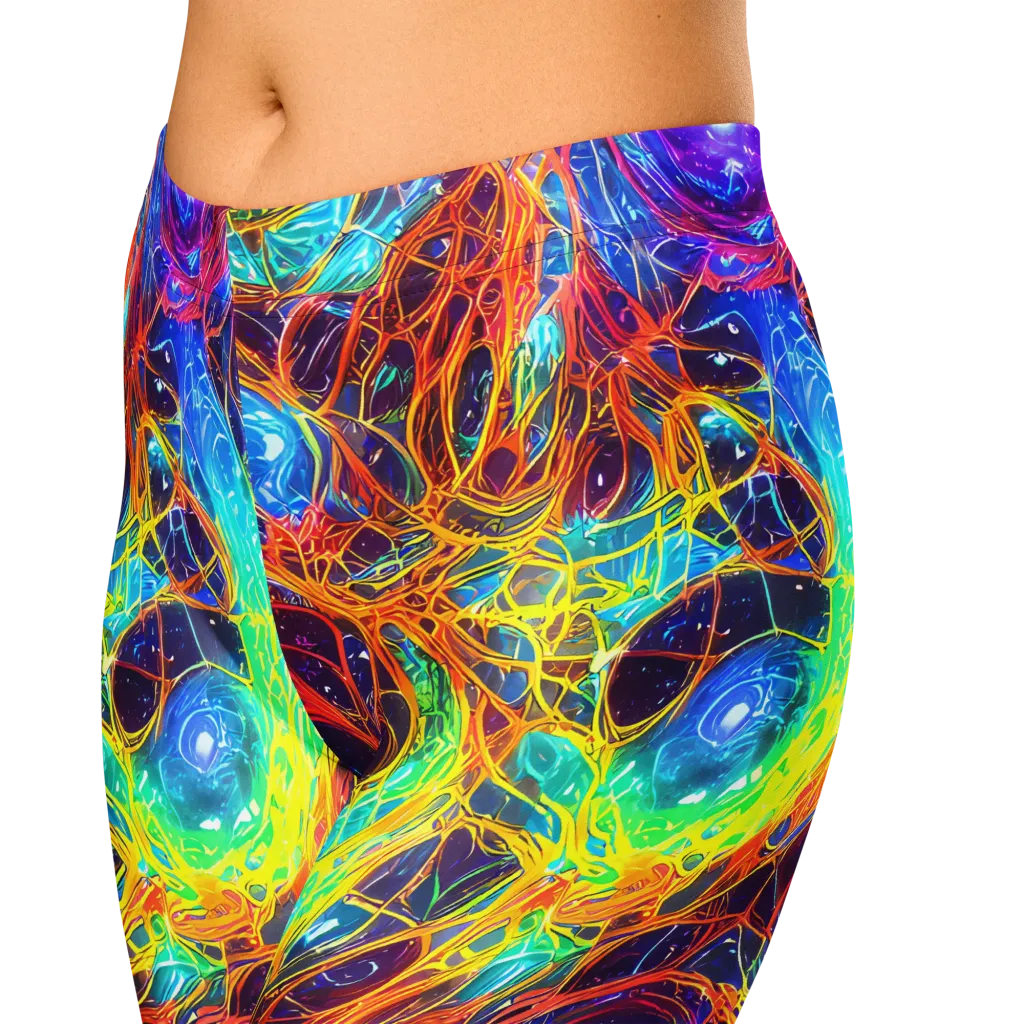 Biomorphic Voltage on Capri Leggings — Zoomed-in