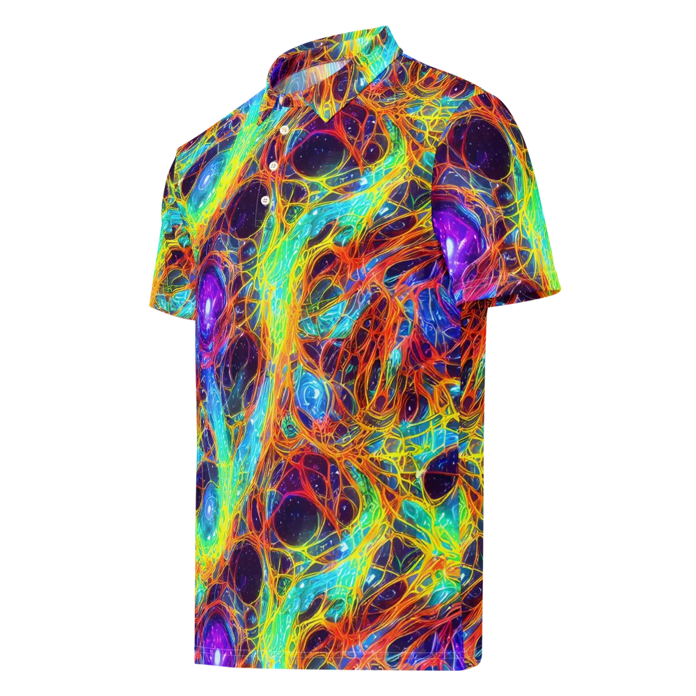 Biomorphic Voltage on Men's Slim Fit Polo Shirt — Left Front